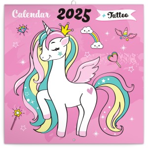 Lemeznaptr Happy Unicorns 2024, 30  30 cm (naptr)