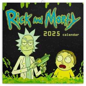 Lemeznaptr Rick and Morty 2025, 30 x 30 cm (naptr)